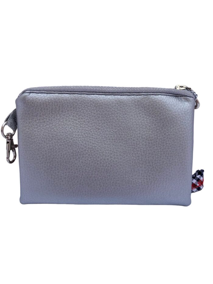 Monedero portatodo Loveshine color plata escamas multicolor - Imagen 4