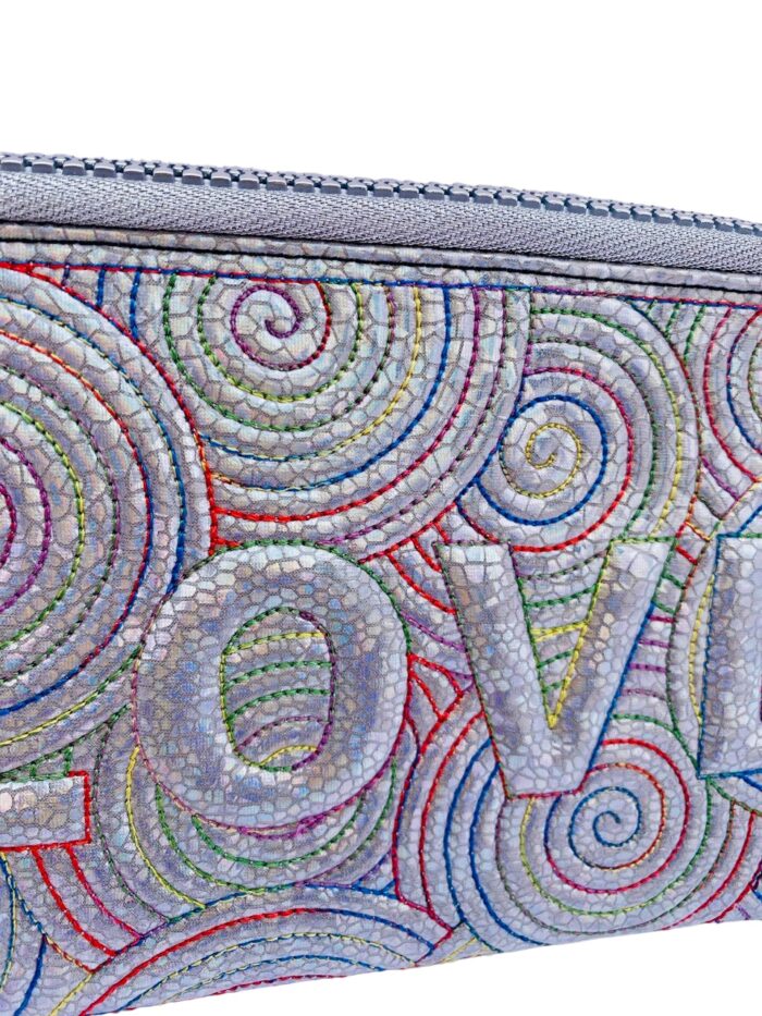 Monedero portatodo Loveshine color plata escamas multicolor - Imagen 3