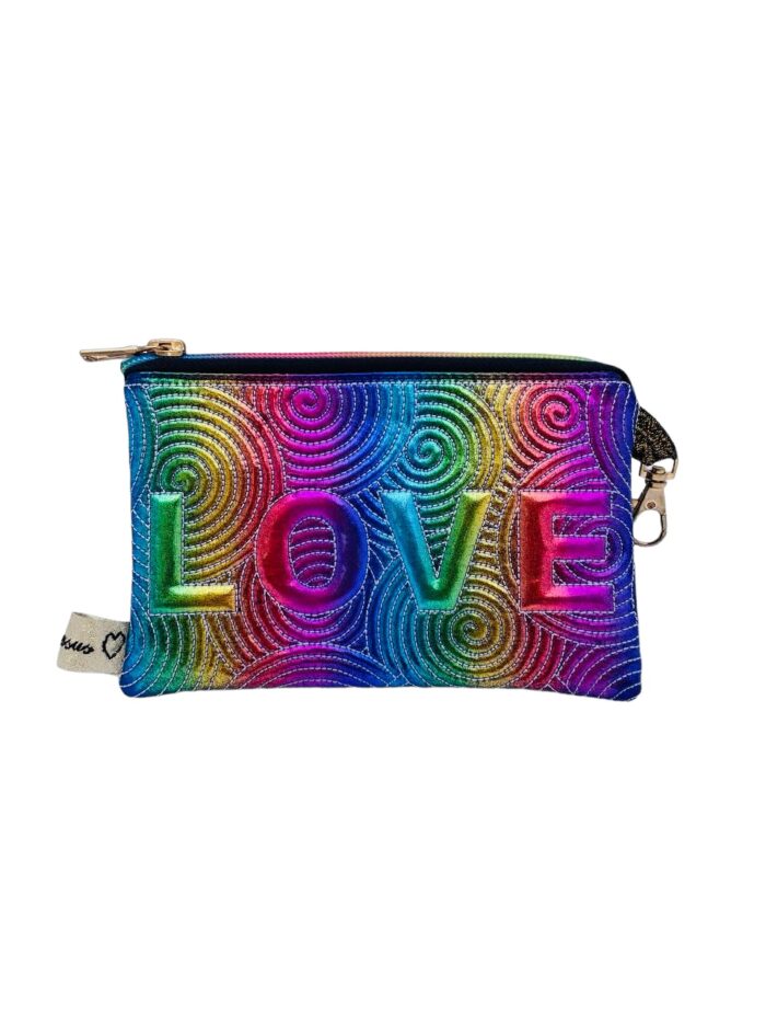 Monedero portatodo Loveshine color Metalic Rainbow White