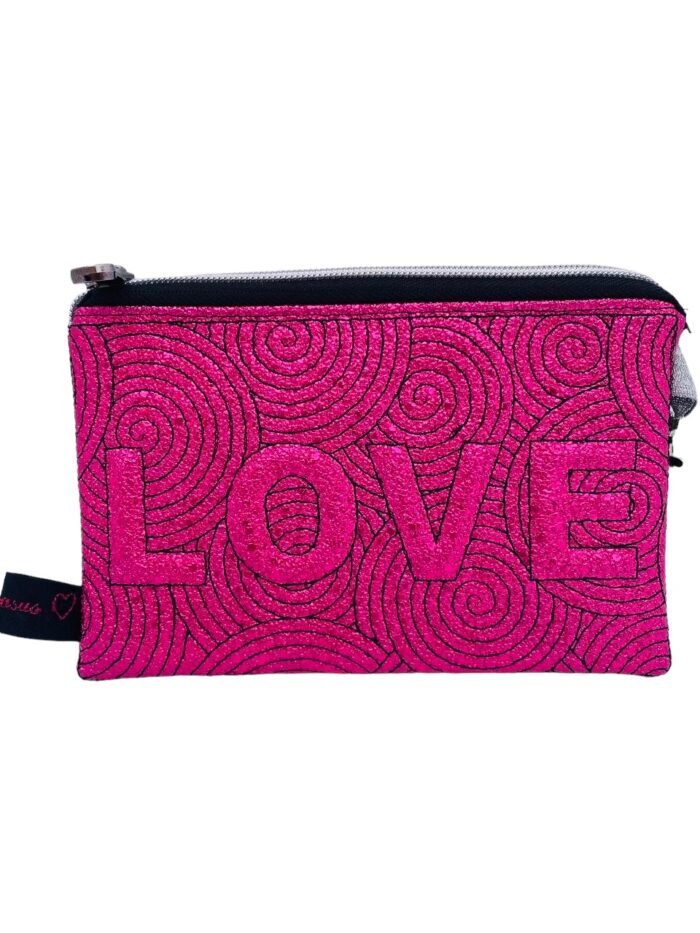Monedero portatodo Loveshine color Fucsia Rug Black