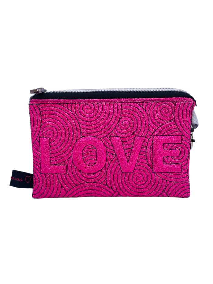 Monedero portatodo Loveshine color Fucsia Rug Black - Imagen 2