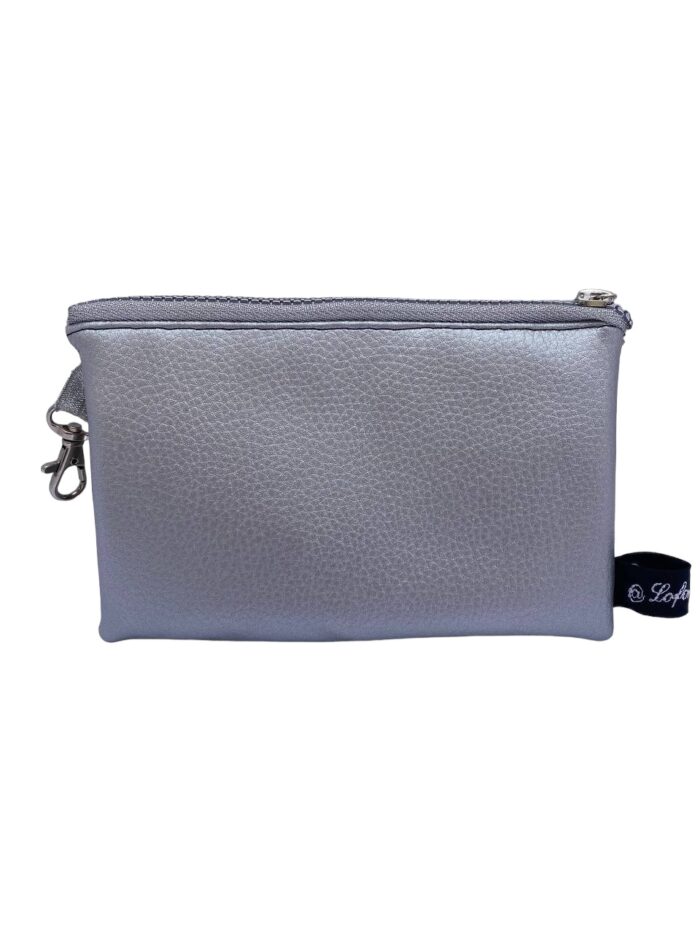 Monedero portatodo Loveshine color plata stripes multicolor - Imagen 5