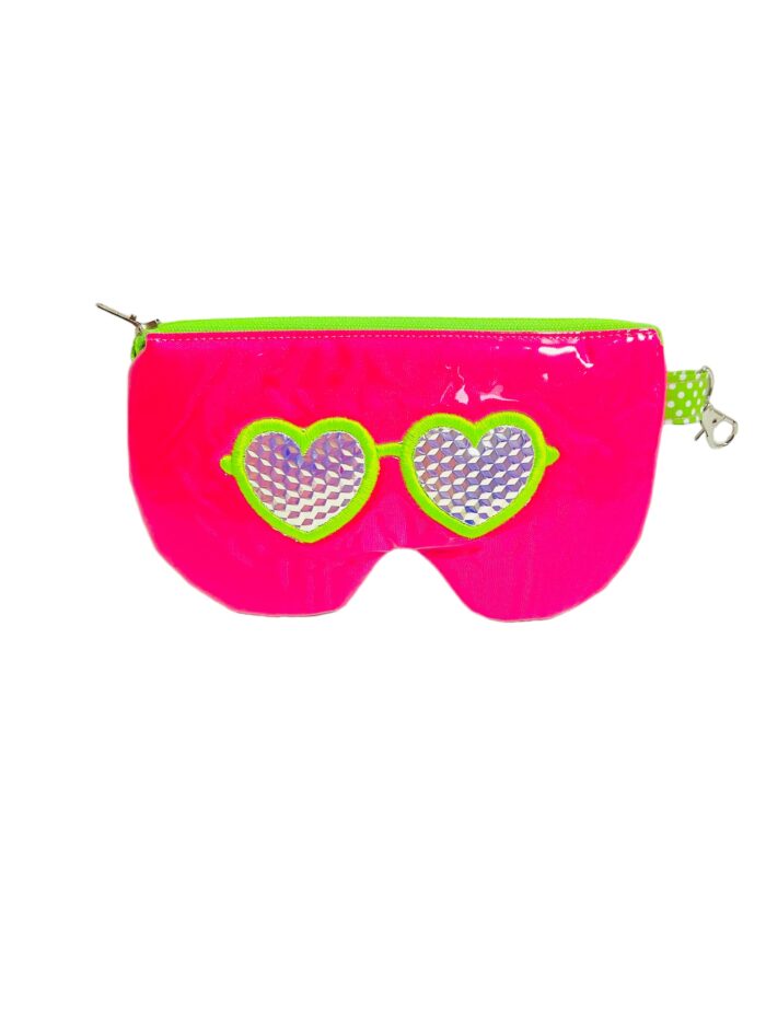 Funda de Gafas Love color Coral Neón Green
