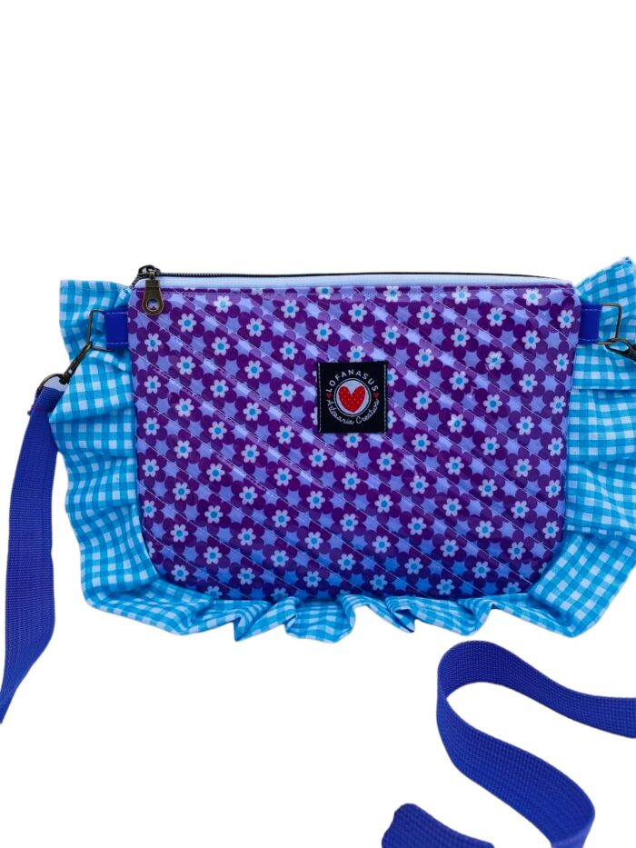Bolso Retroflower color Lila y Azul - Imagen 2