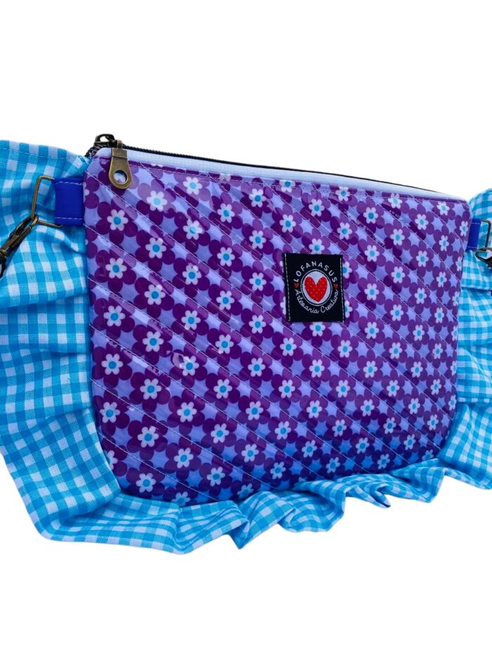 Bolso Retroflower color Lila y Azul - Imagen 3