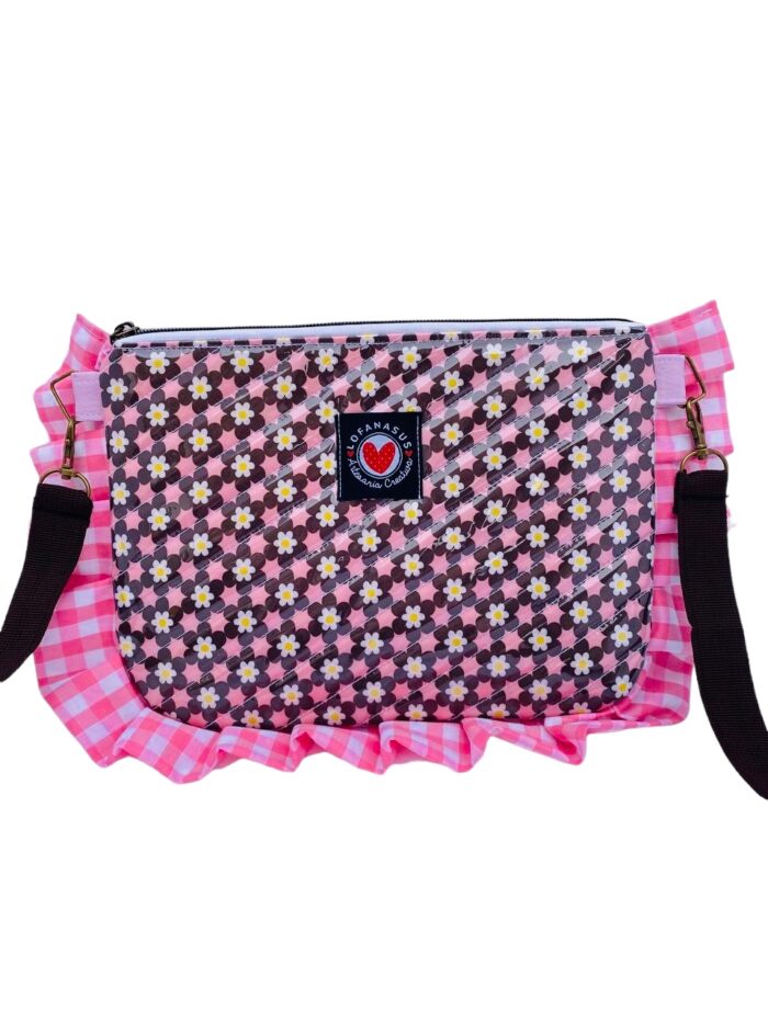 Bolso Retroflower color Rosa y Amarillo - Imagen 2