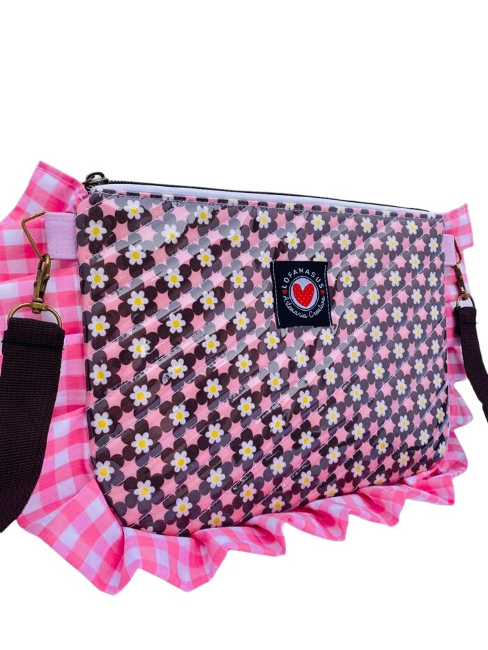 Bolso Retroflower color Rosa y Amarillo - Imagen 3