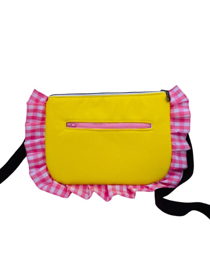Bolso Retroflower color Rosa y Amarillo - Imagen 6