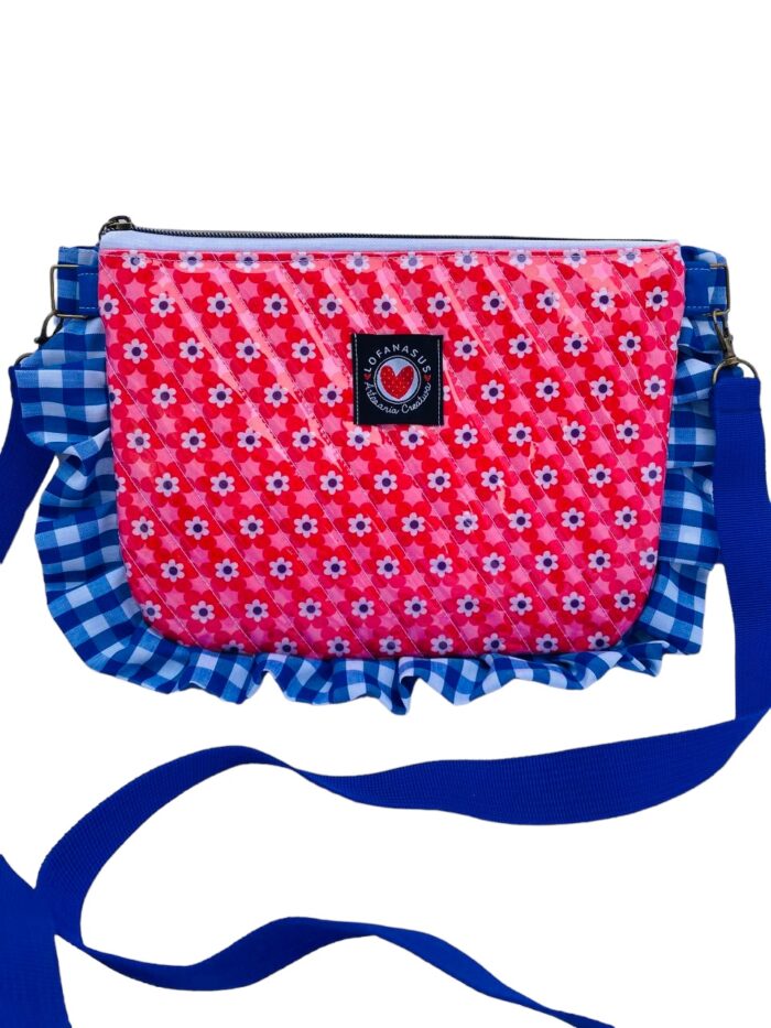 Bolso Retroflower color Rojo y Azul - Imagen 2