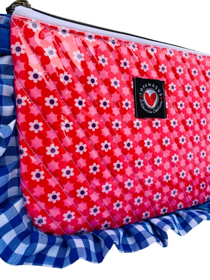 Bolso Retroflower color Rojo y Azul - Imagen 3