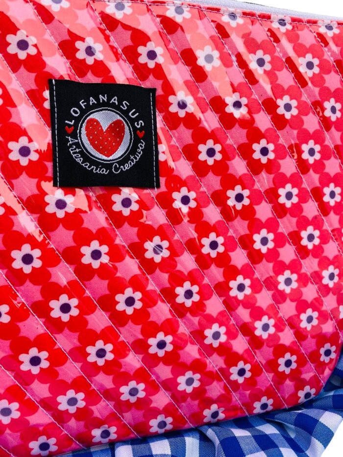 Bolso Retroflower color Rojo y Azul - Imagen 5