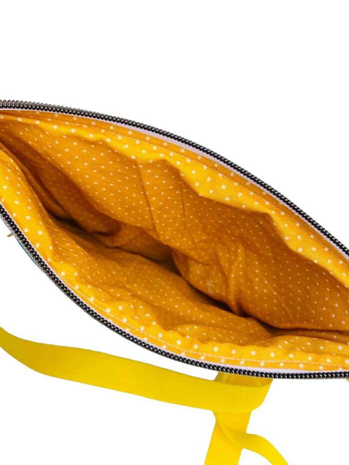 Bolso Retroflower color Azul y Amarillo - Imagen 7