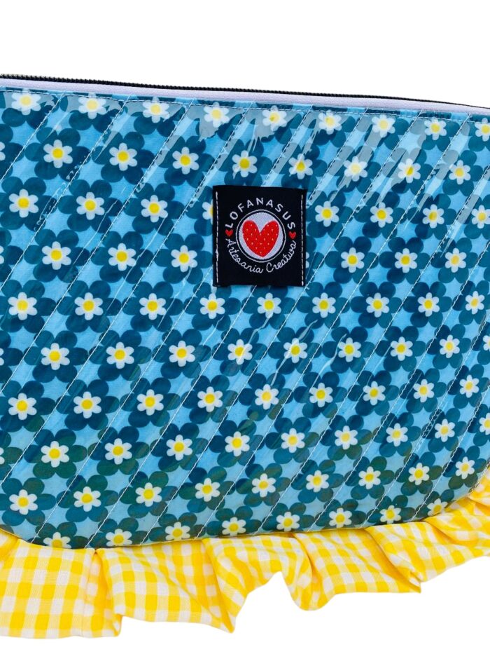 Bolso Retroflower color Azul y Amarillo - Imagen 4