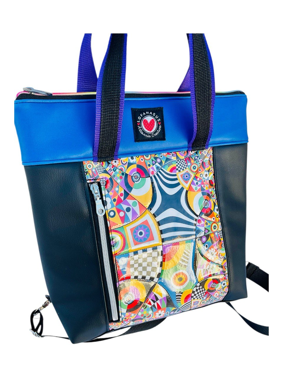 Mochila MIDI KALEIDO COLOR AZULON - Imagen 2