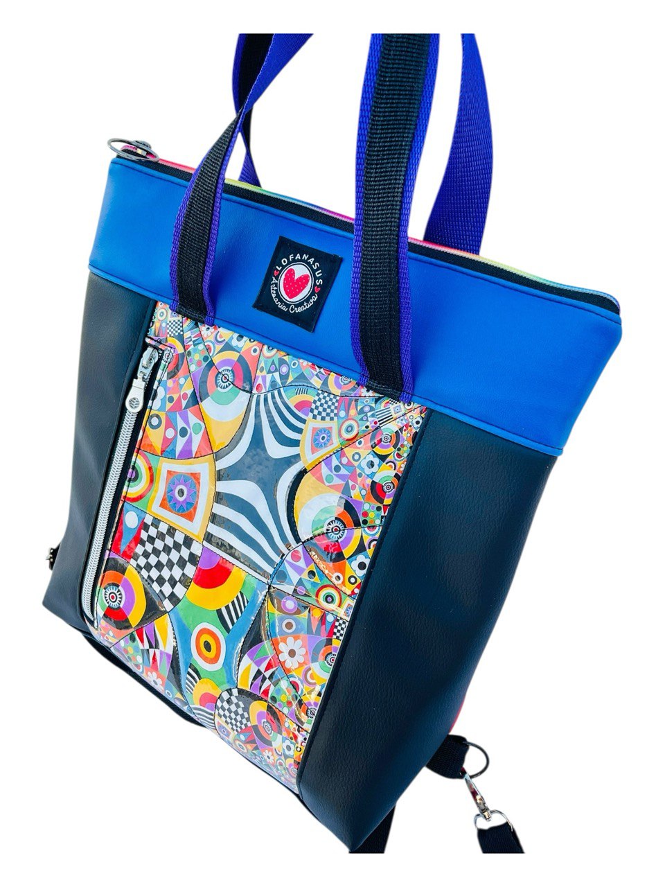 Mochila MIDI KALEIDO COLOR AZULON - Imagen 3